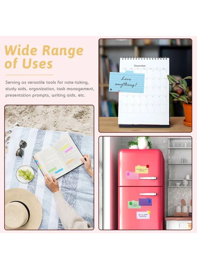 300pcs Multicolor Index Cards 3.3x5 Inches with Rings and Sticky Tabs Lined Both Sides - Image 4